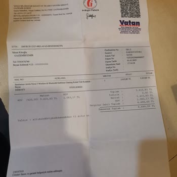 Vatan Bilgisayar'dan Alınan Bozuk Kulaklık Ve İade Sorunu