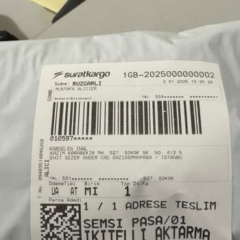 Sürat Kargo'da Yüksek Ücret Şoku Ve İade Talebi