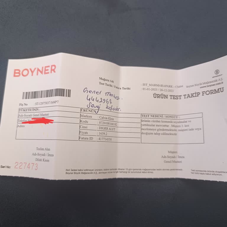 Çanta Kusuru İçin Yetersiz Müşteri Hizmeti