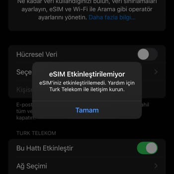 Yanlış E-Sim Aktivasyonu Ve Rakip Firma Çözümü
