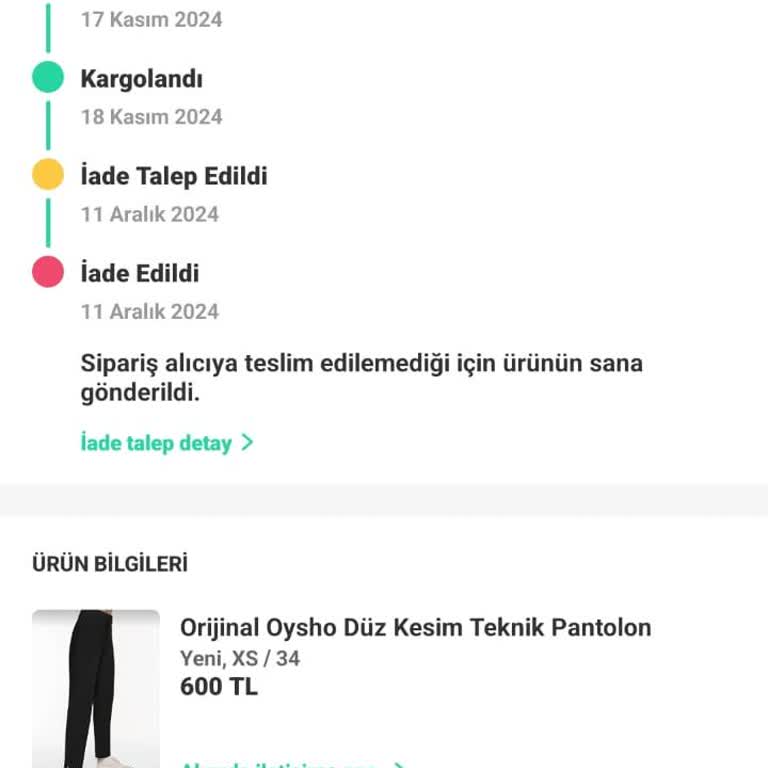 Kayıp Ürün Ve İade Sürecinde Mağduriyet