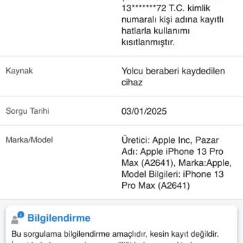 İphone 13 Pro Max Kısıtlaması Mağduriyeti
