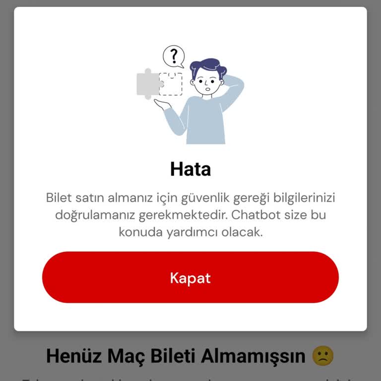 Bilet Hatası: Maça Girememe Endişesi