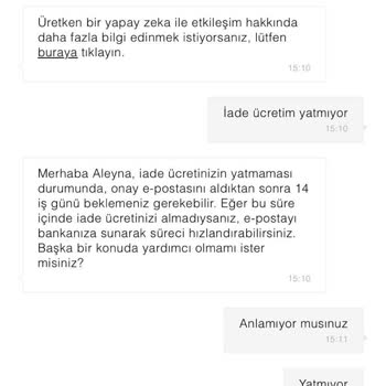 Stradivarius İade Ücretimi Yatırmıyor Ve Müşteri Hizmetleri Yetersiz