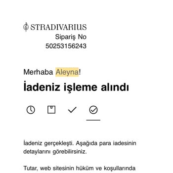 Stradivarius İade Ücretimi Yatırmıyor Ve Müşteri Hizmetleri Yetersiz