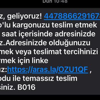 Aras Kargo'nun Yetersiz Hizmeti Ve İlgisiz Tavırları