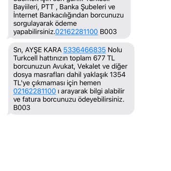 Yanlış Numaraya Gönderilen Borç SMS'leri
