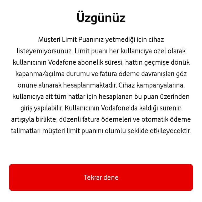 Vodafone Puanlarımın Aniden Sıfırlanması