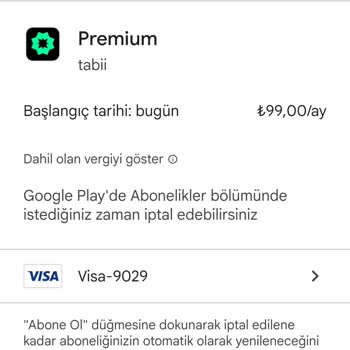Tabii Premium Abonelik Sorunu