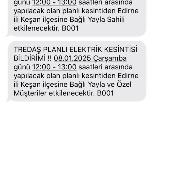 Yanlış SMS Gönderen TREDAŞ