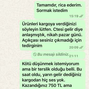 Nikah İçin Verilen Mum Siparişinde Teslimat Ve İade Sorunu