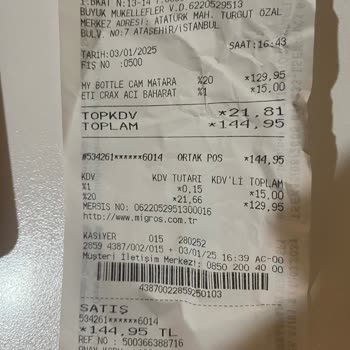 Migros'ta Cam Matara Sorunu Ve İlgisiz Personel