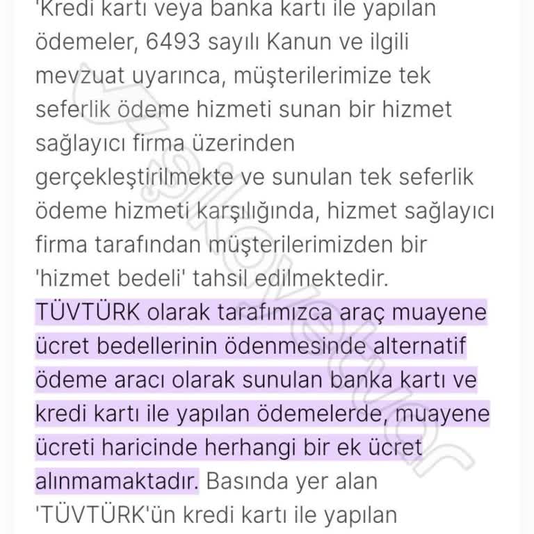 Araç Muayenesinde Haksız Kart Komisyonu