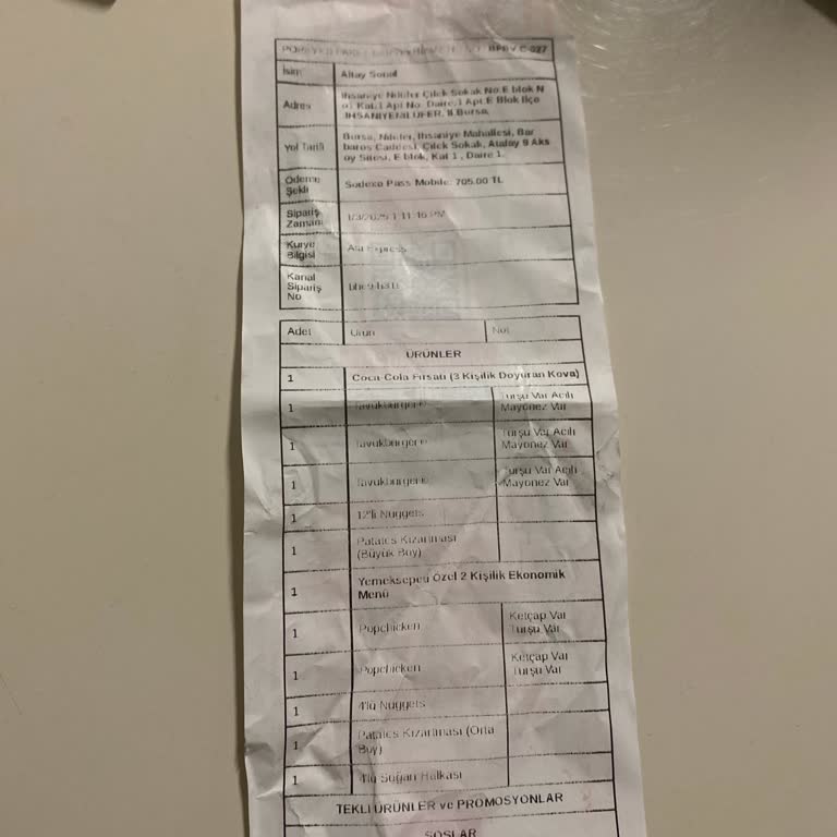 Eksik Sipariş Ve İade Sorunu