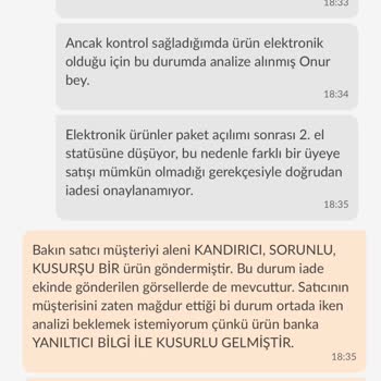 Yanlış Ve Kusurlu Ürün, İade Sorunu