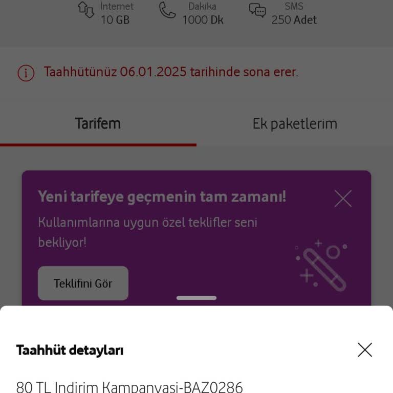 Vodafone'un Taahhüt Yenileme Zorunluluğu Mağduriyeti