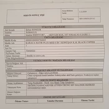 Trendyol'da Karaca Kahve Makinesi Değişim Sorunu