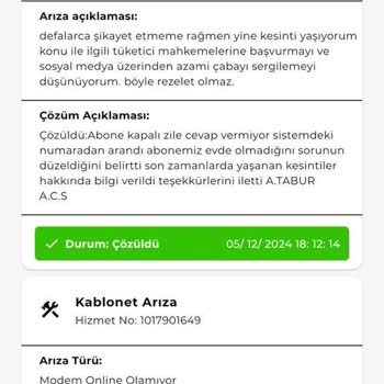 Sürekli İnternet Kesintileri Ve Müşteri Mağduriyeti