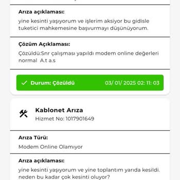 Sürekli İnternet Kesintileri Ve Müşteri Mağduriyeti
