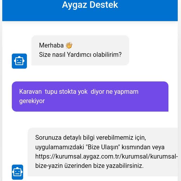 Aygaz Karavan Tüpü Stok Sorunu Ve Müşteri Hizmetleri Hayal Kırıklığı