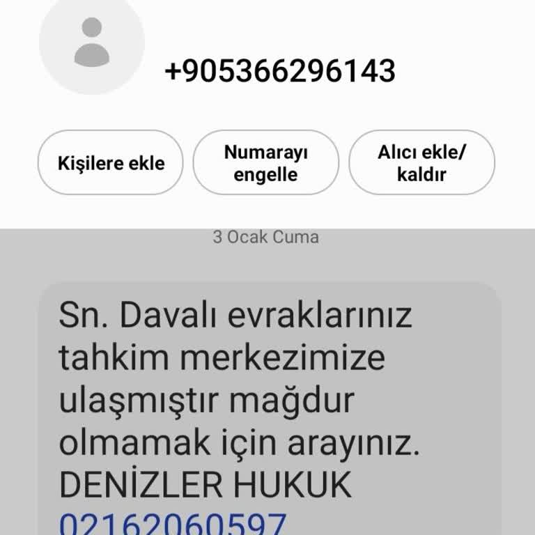 Sahte Hukuk Bürosu Mesajlarıyla Mağduriyet