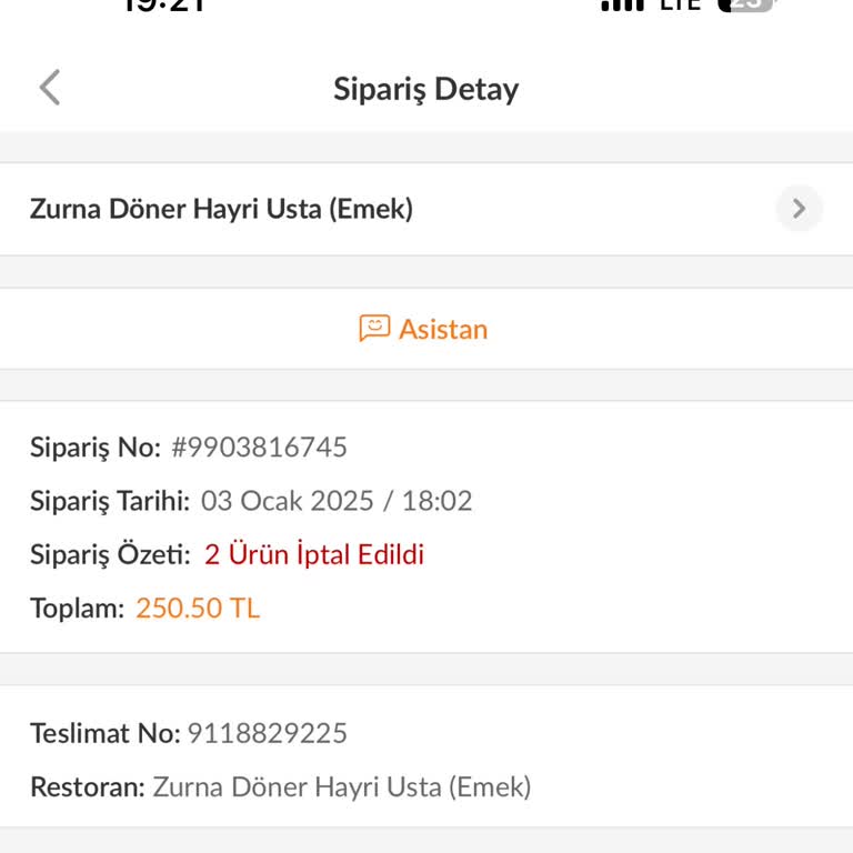 Yanlış Adres Sorunu Ve İptal Edilen Sipariş