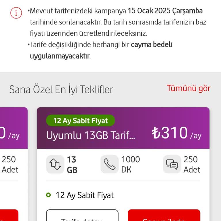 Vodafone'dan Fahiş Fiyat Artışı Şoku