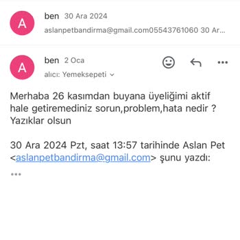 Yemek Sepeti Başvuru Sürecinde İlgisizlik