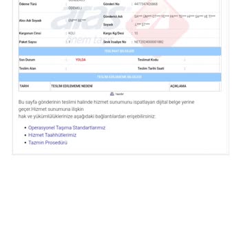 Kargo Teslimatındaki Gecikme Ve İletişim Eksikliği