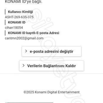 Konami Pes Hesabım Çalındı