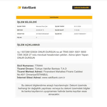 VakıfBank Yolluk Kesintisi Mağduriyeti