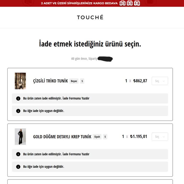 Geciken İade Süreci Ve Müşteri Hizmetleri Sorunu