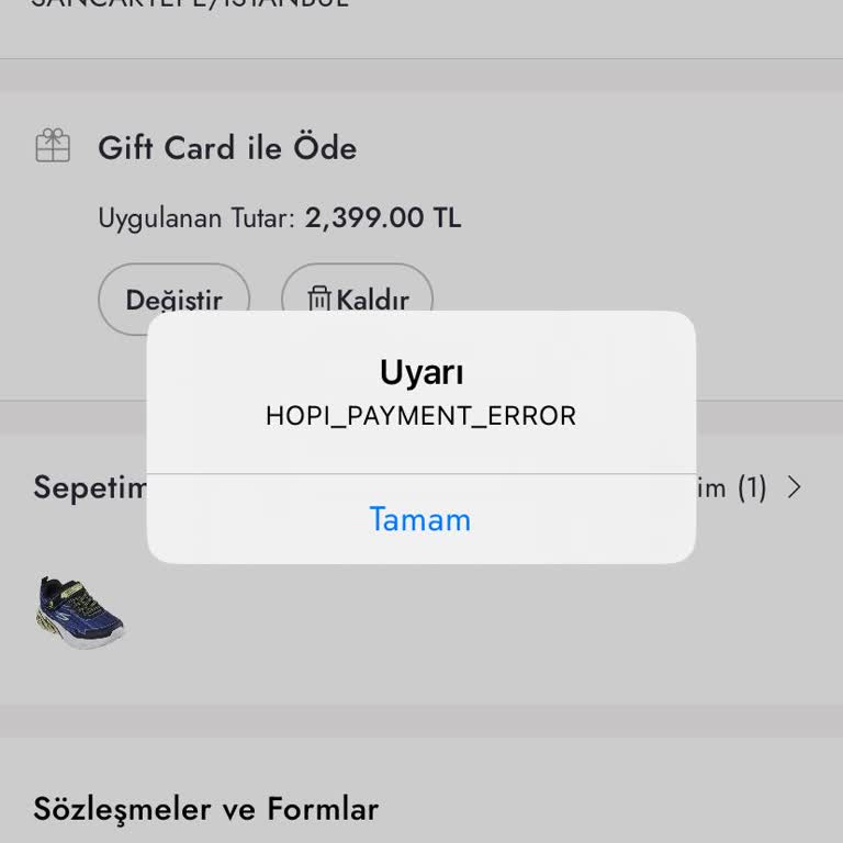 Boyner Hediye Kartı Kullanım Sorunu