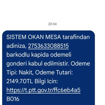 İzinsiz Mesajla Gönderi Kabul Edilmesi