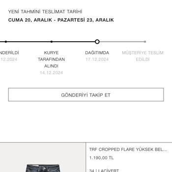 Zara Siparişimde Kargo Takip Sorunu Ve İletişim Eksikliği