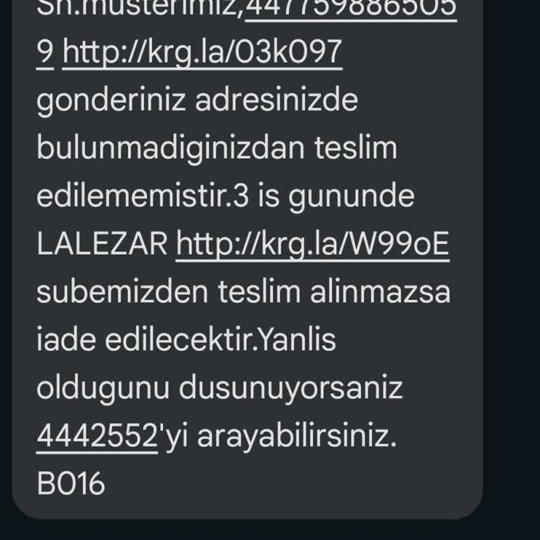 Teslim Edilemeyen Gönderi Sorunu