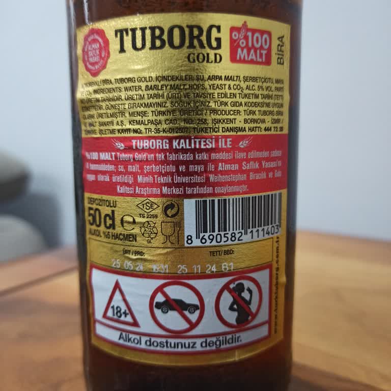 Tarihi Geçmiş Tuborg Gold Şişeleri