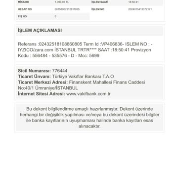 Ödeme Sorunu Ve İptal Edilen Sipariş