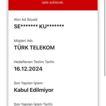 Türk Telekom Ve AGT Kargo İle Yaşanan Teslimat Sorunu