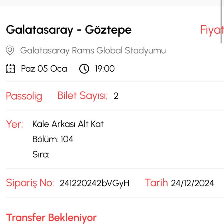 Maç Biletlerimin Transfer Süreci Sorunu