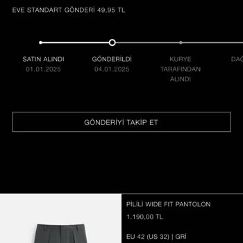 Zara'dan Ekstra Hızlı Teslimat Hayal Kırıklığı