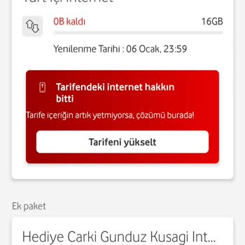 Vodafone FreeZone Paketi Hayal Kırıklığı