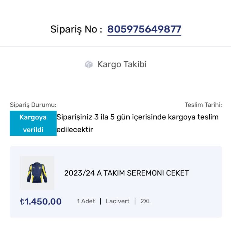 Fenerium Sipariş İadesinde Sorun Yaşıyorum