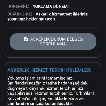 E-Devlet | Turkiye.gov.tr Askerlik Hizmet Tercihi Engeliyle Karşılaştım