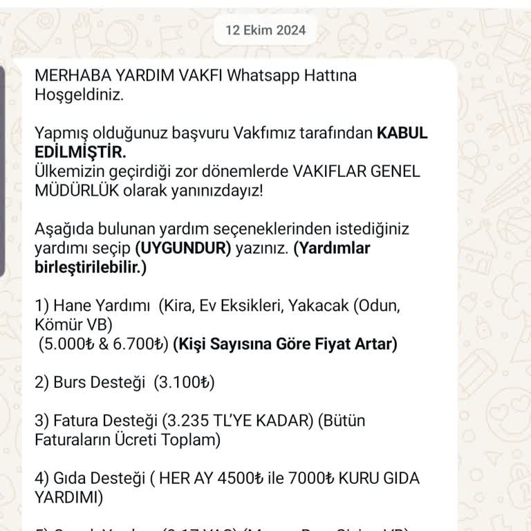 Kişisel Bilgilerimin İstendiği Yardım Başvurusu Hakkında Endişe
