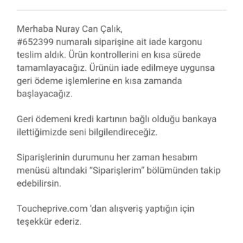 İade Bedeli Hakkında Sorun: Paramı Geri Alamıyorum