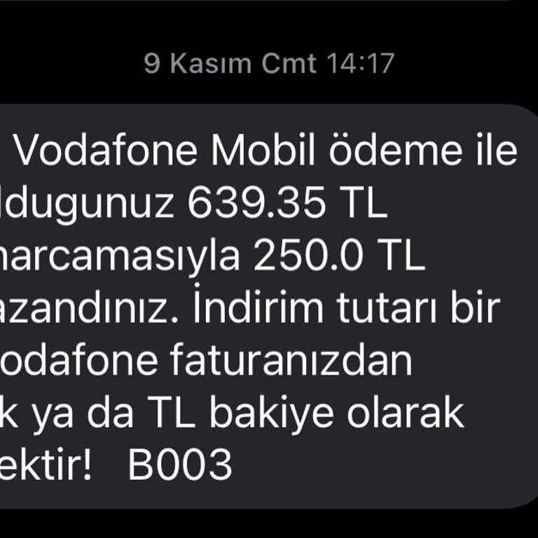 Vodafone Pay Kampanya İndirimi Sorunu