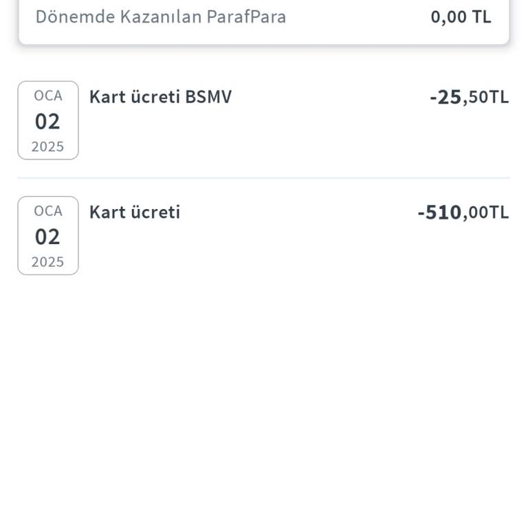 Haksız Kart Aidatı İadesi Talebi