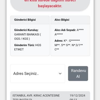 HGS Etiketi Teslimatında Gecikme Ve İletişim Sorunu
