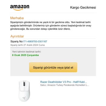Amazon'un Teslimat Gecikmesi Yılbaşı Hediyemi Mahvetti